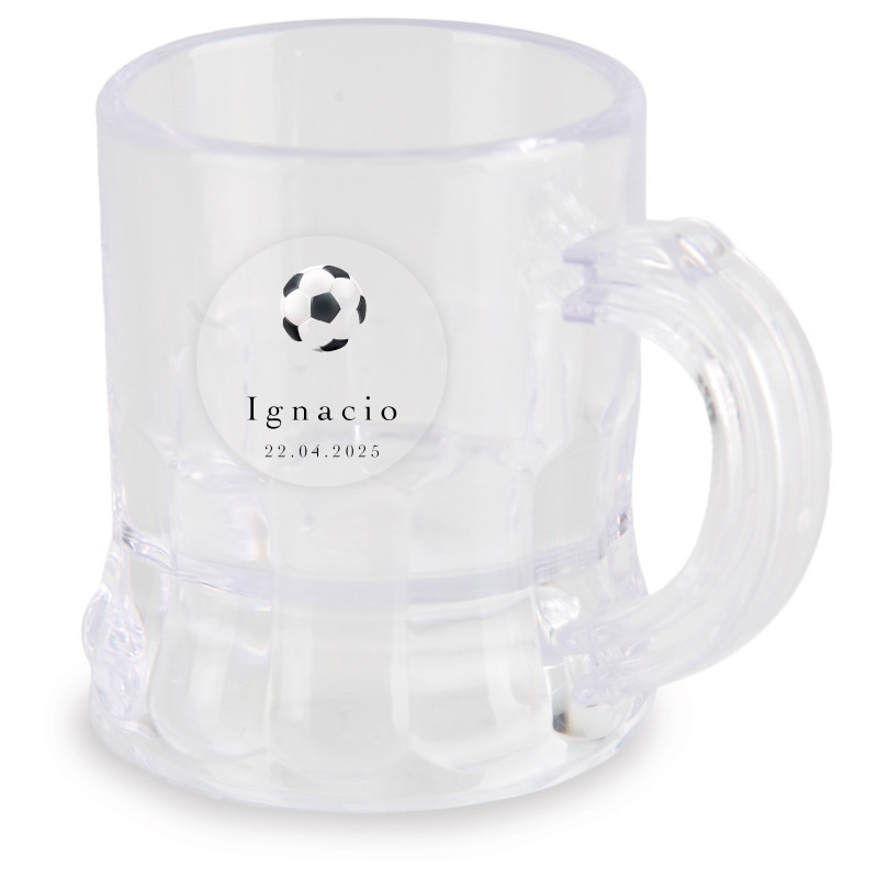 Jarra de shot com adesivo personalizado transparente para detalhes