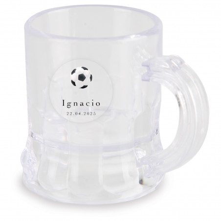 Jarra de shot com adesivo personalizado transparente para detalhes