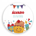 Chaveiro de futebol com adesivo personalizável em envelope kraft para lembranças