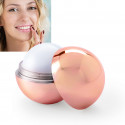 Bálsamo labial esférico em ouro rosa em caixa elegante para detalhes