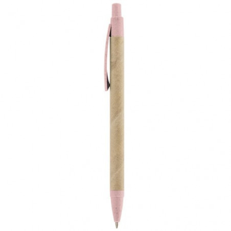 Caneta eco com adesivo de pomba rosa transparente para detalhes