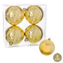 Bolas de glitter dourado para decoração de Natal