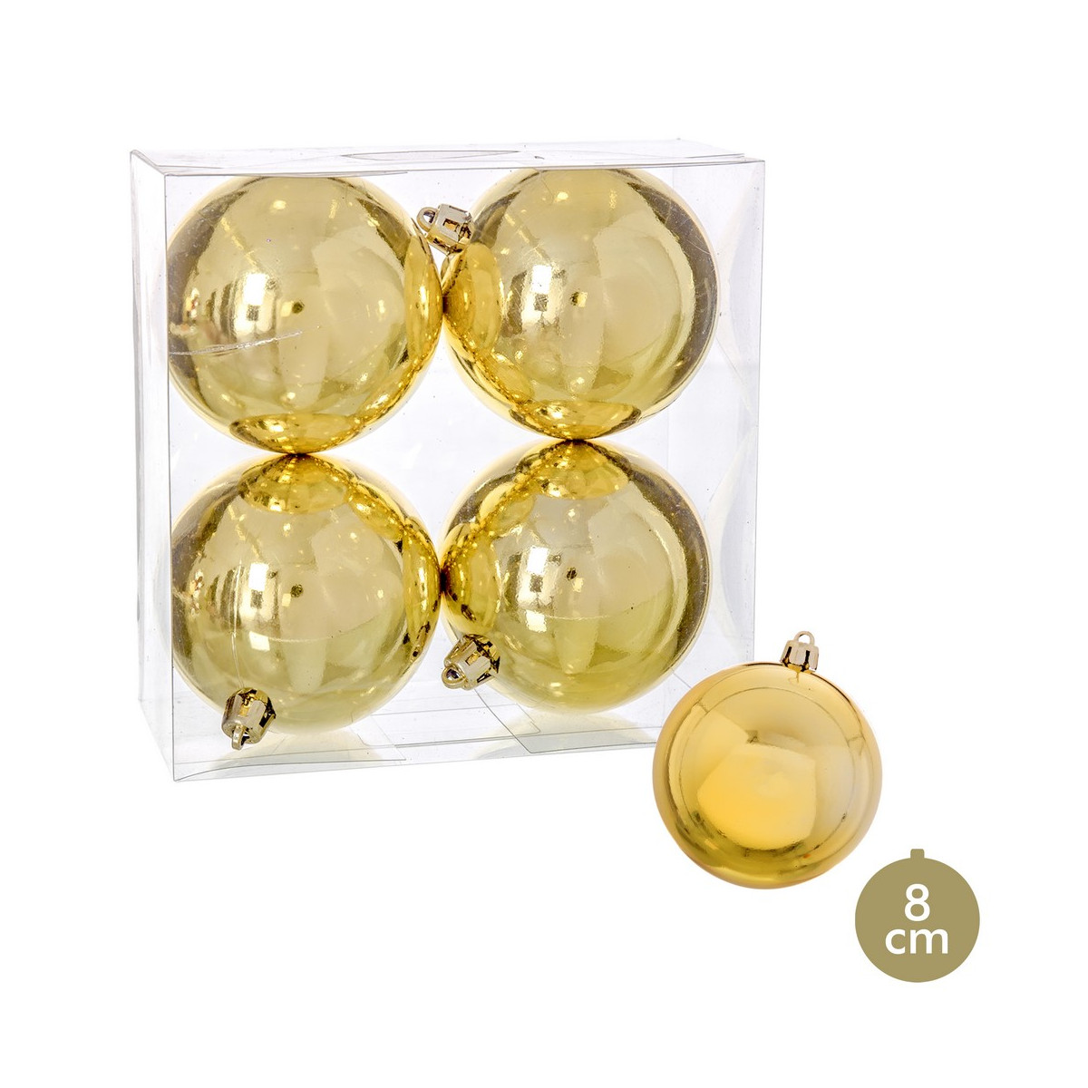 Bolas de glitter dourado para decoração de Natal