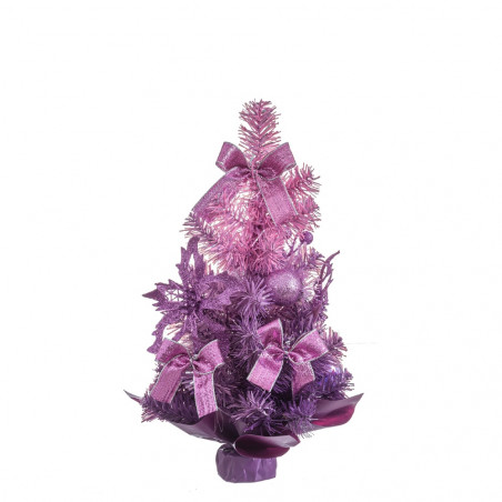 Árvore decorada rosa decoração natalina
