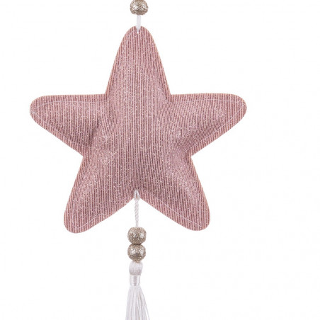 Pingente estrela de tecido para decoração de Natal