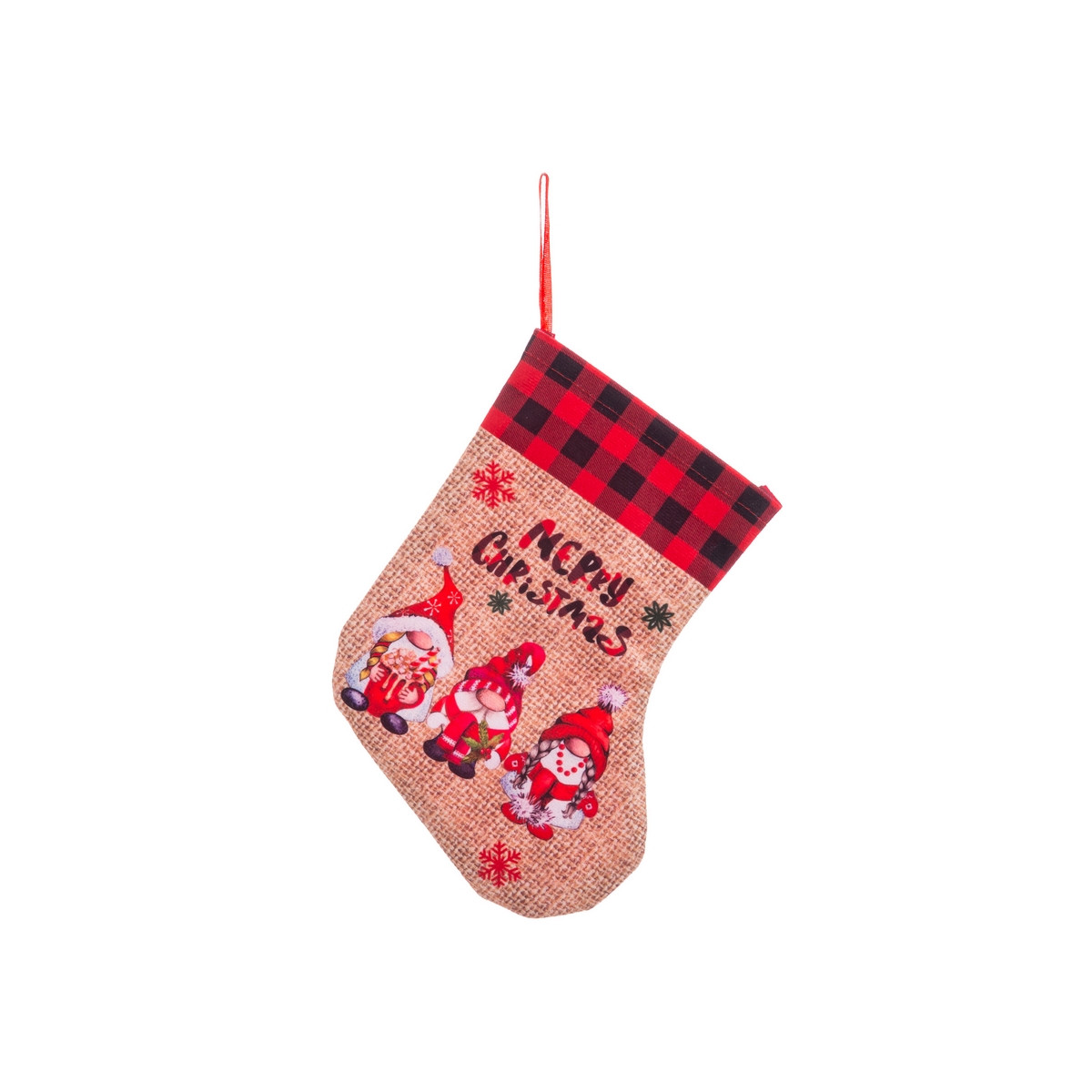 Meia de gnomo para decoração de Natal