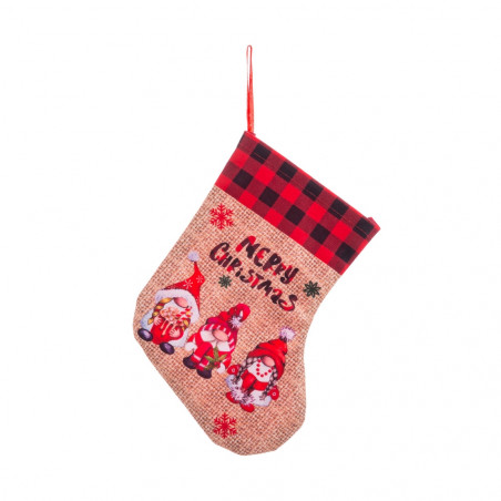 Meia de gnomo para decoração de Natal