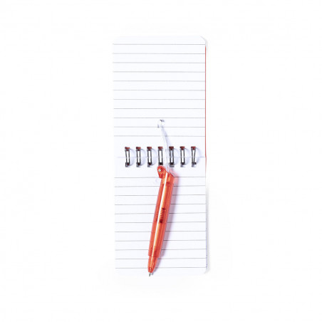 Caderno com caneta personalizável e pirulito para presentear