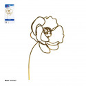 Topper flor silueta 17x8cm oro