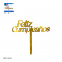 Topper letras form.f.cumple.11x10 oro