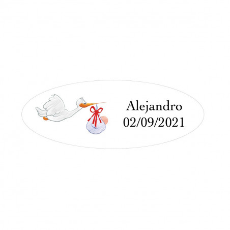 Ímã de madeira com adesivo personalizado no envelope para detalhes de batismo
