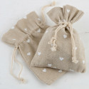 Saca-rolhas personalizado com adesivo de casamento em bolsa rústica para presentear