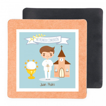 Imã personalizável para detalhes de primeira comunhão de menino