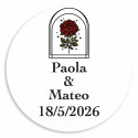 Cinzeiro portátil com adesivo rosa vintage para detalhes