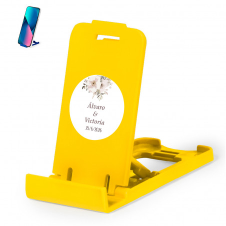 Suporte para celular com adesivo 5cm flores personalizável para detalhes