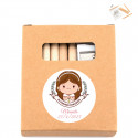 Estojinho para colorir com adesivo de primeira comunhão para lembrancinhas de meninas