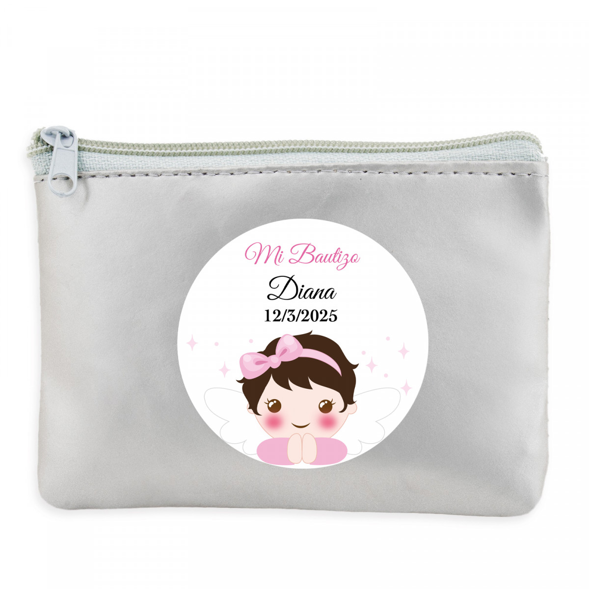 Carteira personalizada para batizado de menina