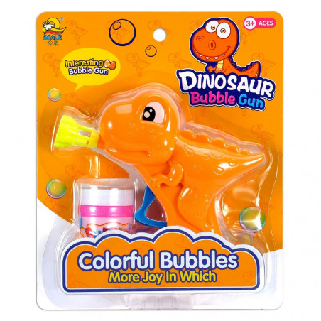 Pistola de bolha de fricção de dinossauro para detalhes infantis