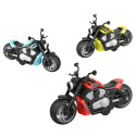 Motocicleta de brinquedo de retrofricção para detalhes