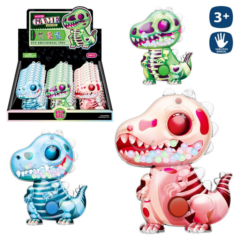 Jogo de água habilidade design dinossauro colorido para detalhes