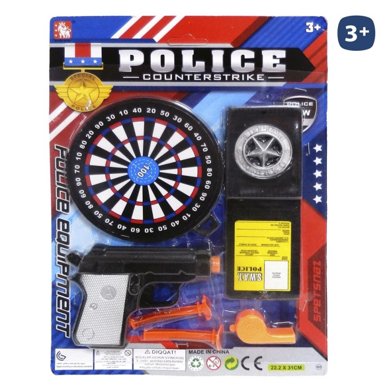 Design policial de alvo de brinquedo para detalhes