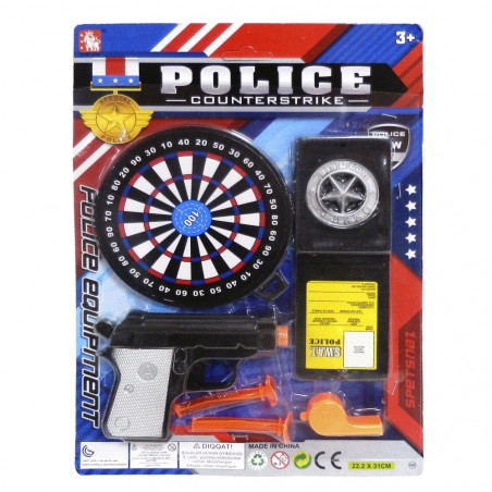 Design policial de alvo de brinquedo para detalhes