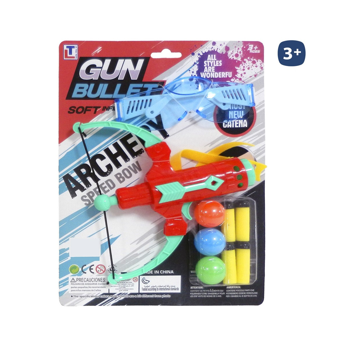 Lançador de arco de brinquedo para detalhes