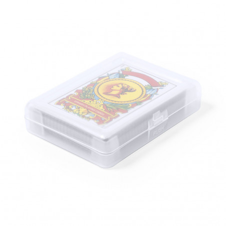 Baralho espanhol personalizado para primeira comunhão com adesivo personalizável