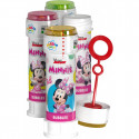 Conjunto para colorir com lápis e folhas com adesivo de aniversário e bolhas de Minnie para presentear