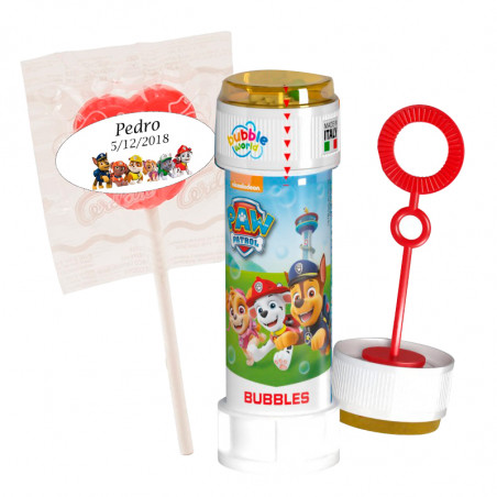 Pompero patrulha canina com pirulito personalizado para presentear