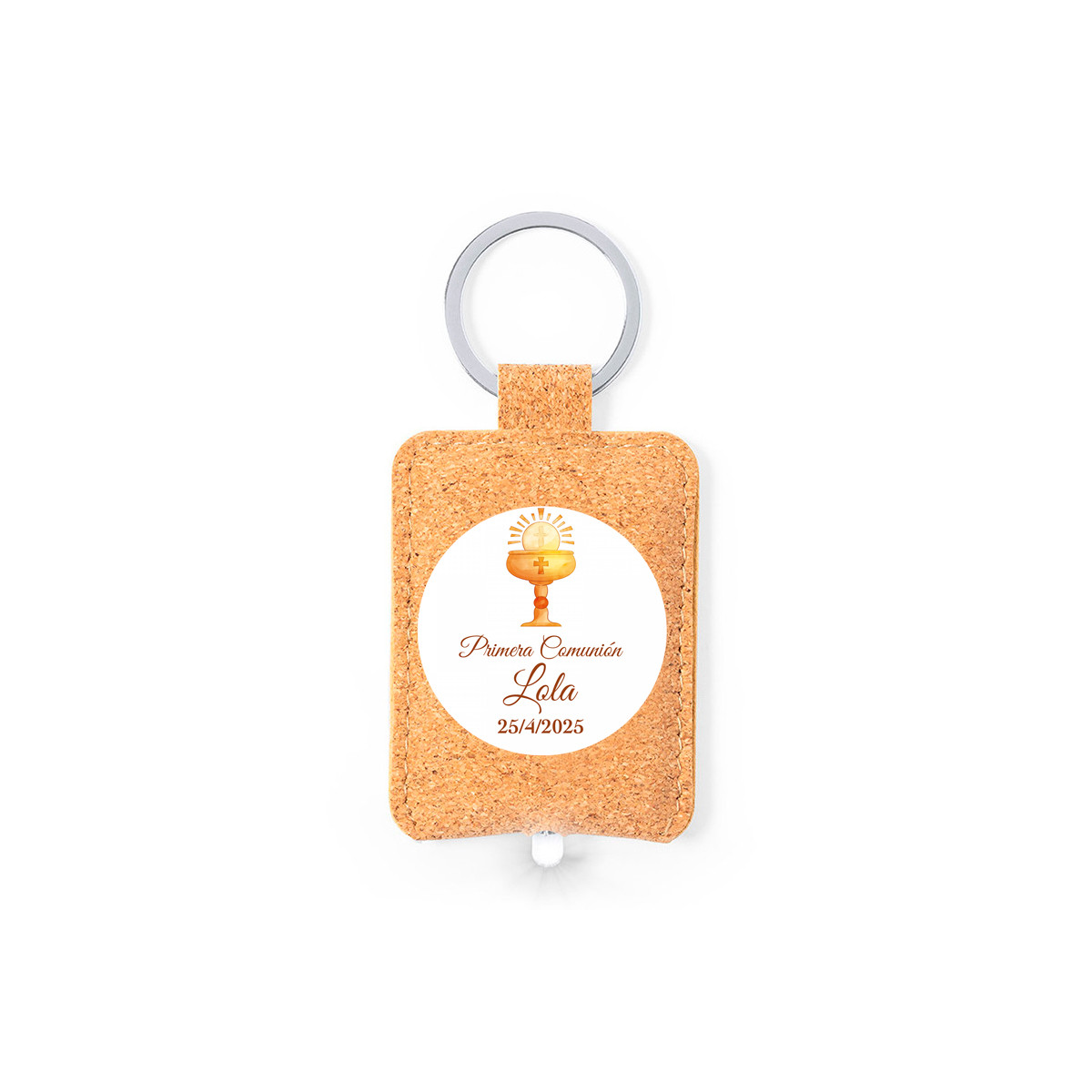 Chaveiro lanterna eco com adesivo primeira comunhão 3 cm para detalhes