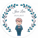 Gomas divertidas com design de esportes personalizado com adesivo de primeira comunhão
