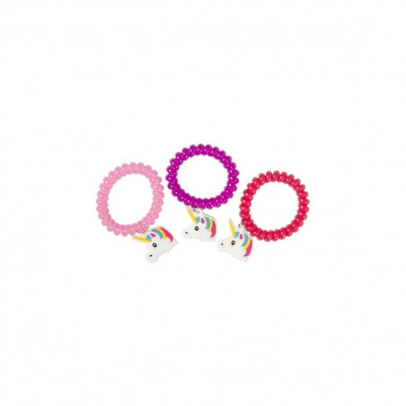 Pulseira unicórnio em envelope kraft rosa com adesivo personalizável para presentear