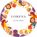 Lacasitos 10 unidades em bolsa de polipropileno personalizada com adesivo de super-heróis para crianças