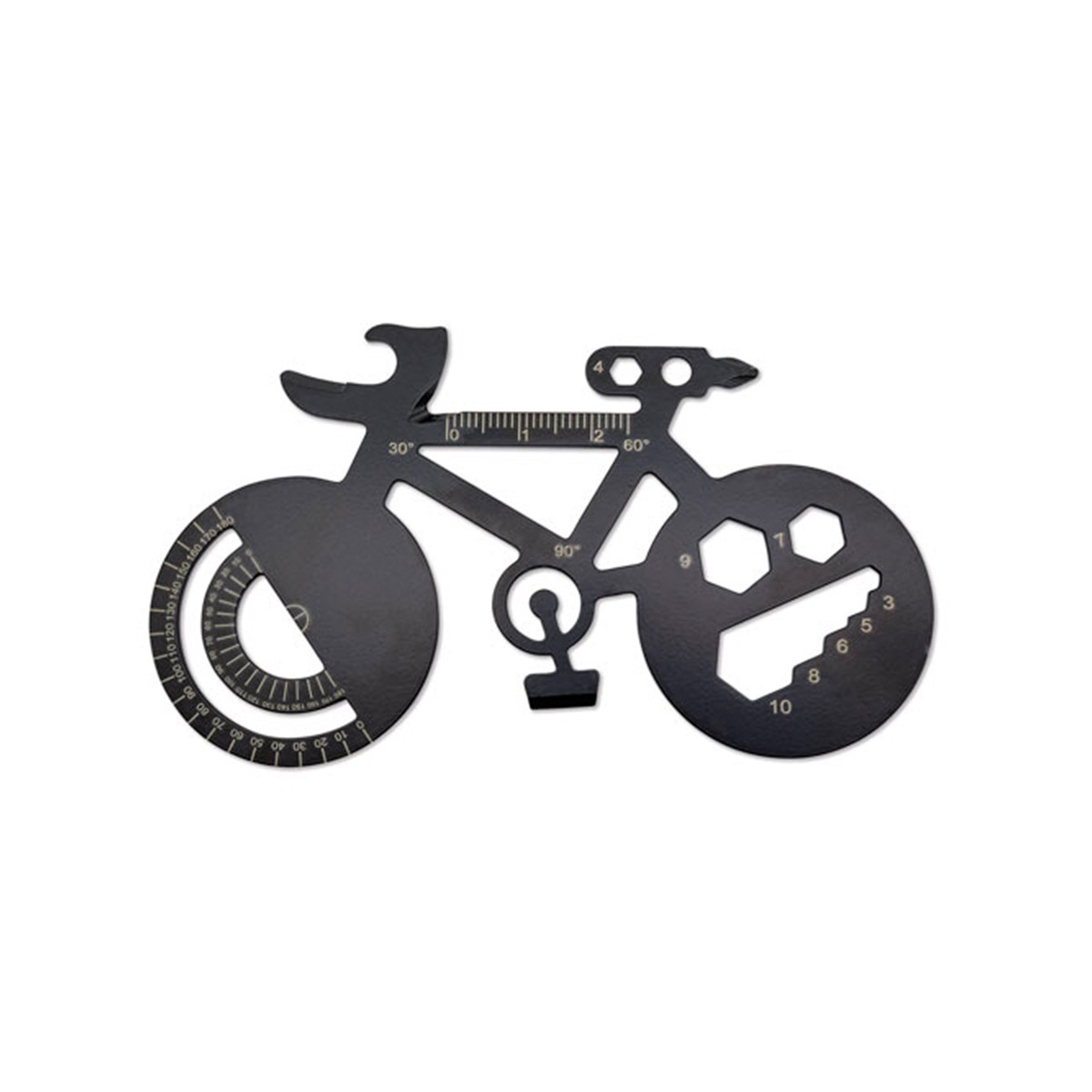 Ferramenta multifuncional em forma de bicicleta para detalhes