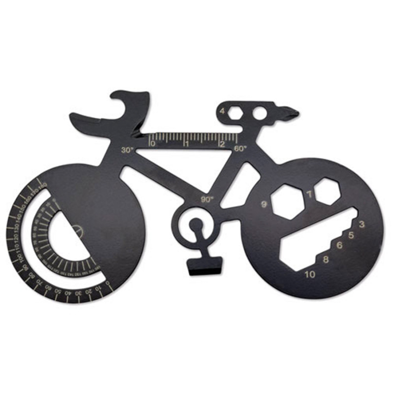Ferramenta multifuncional em forma de bicicleta para detalhes