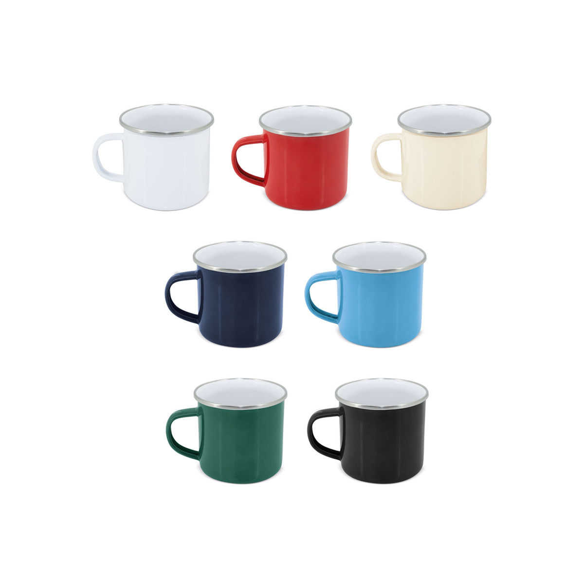 Caneca de metal estilo mug de cores variadas para presentear