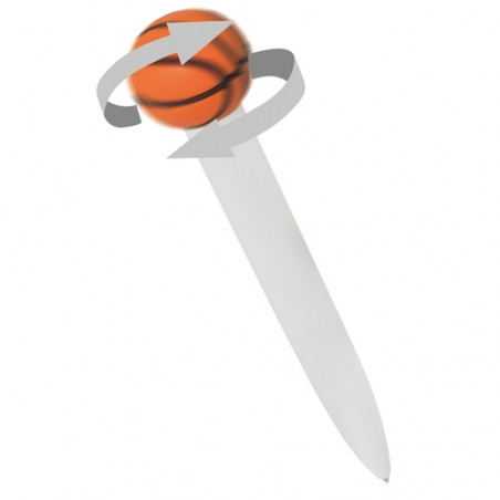 Caneta antiestrés design basquete para detalhes