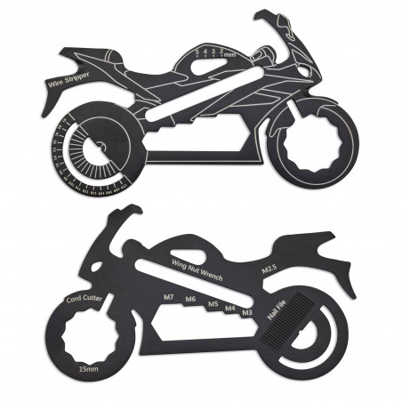 Ferramenta multifuncional de design de motocicleta para obter detalhes