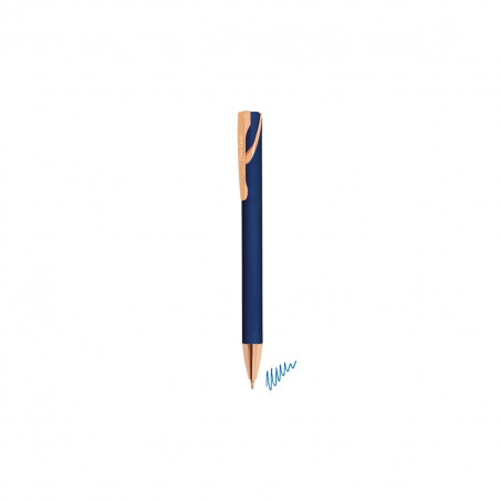 Caneta Pierre Cardin semi gel azul marinho com adesivo de primeira comunhão para detalhes de menino