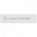 Caneta Pierre Cardin branca com adesivo personalizado para detalhes de convidados