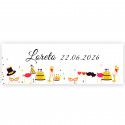 Adesivo 6x2cm feliz aniversário para decorar