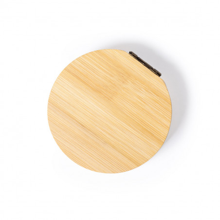 Caixa de bambu com adesivo elegante para detalhes de primeira comunhão para meninas