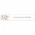Harmônica de madeira com adesivo floral personalizável para detalhes originais