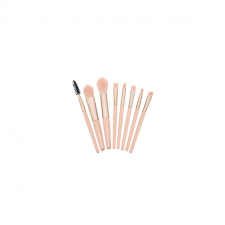 Pincéis de maquiagem em estojo rosa com adesivo de primeira comunhão menina para presentear