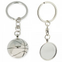 Chaveiro de metal design basquete e adesivo de menino de Primeira Comunhão em estojo personalizado