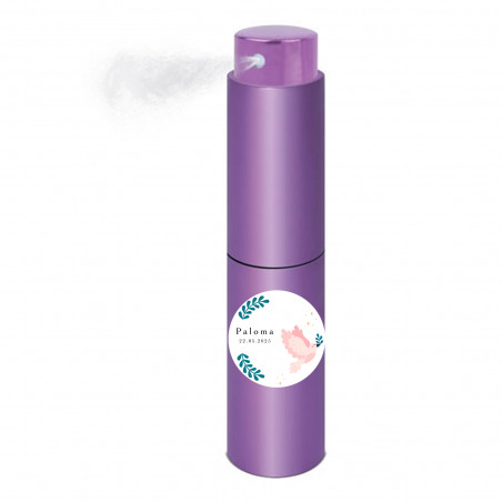 Perfumador pequeno com adesivo personalizado