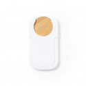 Suporte para celular com moeda de bambu personalizada com adesivo de comunhão em envelope kraft