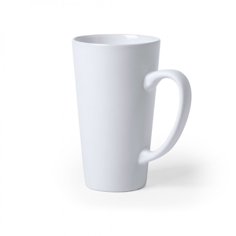 Caneca de cerâmica alongada com alça maxi