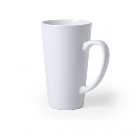 Caneca de cerâmica alongada com alça maxi